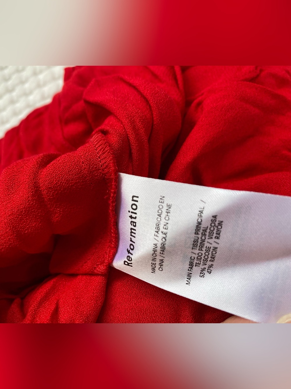 Reformation Baxley Red Midi Dress Size 12 NWT - Picture 10 of 11